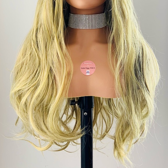 Long Gorgeous Green 13x3 Lace Front Premium Fiber Wig - Picture 2 of 11